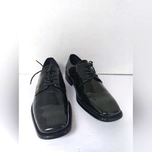 Classic Black Patent Leather Oxford Dress Shoes Formal Business Lace-up Derby‎